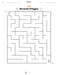 Bernardo O'Higgins printable worksheet preview