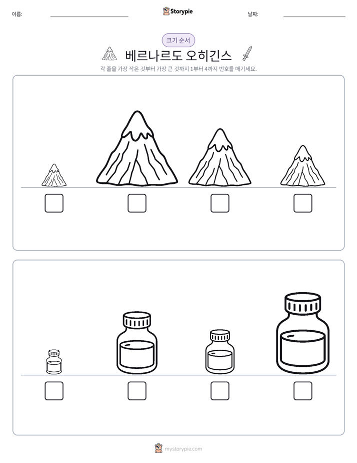 크기 순서