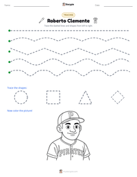 Roberto Clemente printable worksheet preview