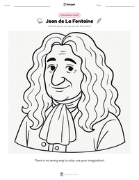 Jean de La Fontaine printable worksheet preview