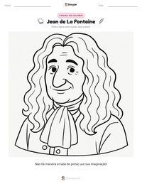 Prévia da folha de atividades imprimível Jean de La Fontaine