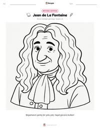 Jean de La Fontaine yazdırılabilir çalışma sayfası önizlemesi