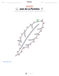 Jean de La Fontaine printable worksheet preview