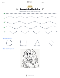 Jean de La Fontaine printable worksheet preview