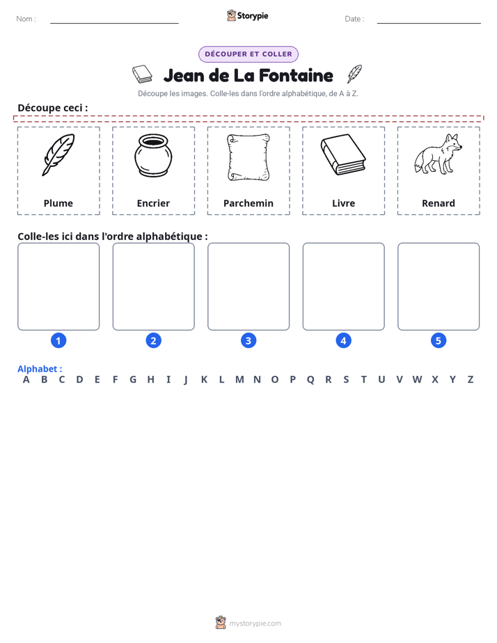 Découper & Coller l'Alphabet