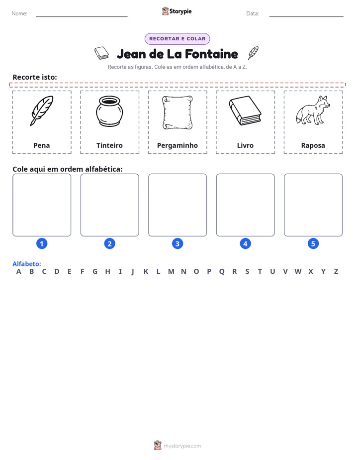 Recortar & Colar Alfabeto