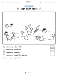 Jean-Henri Fabre printable worksheet preview