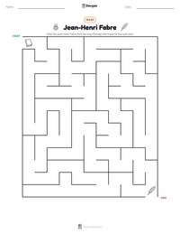 Jean-Henri Fabre printable worksheet preview