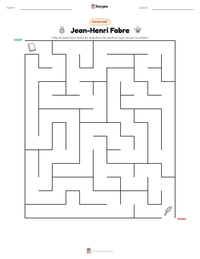 Jean-Henri Fabre afdrukbare werkblad voorbeeld