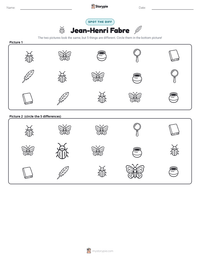 Jean-Henri Fabre printable worksheet preview