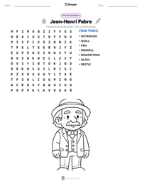 Jean-Henri Fabre printable worksheet preview
