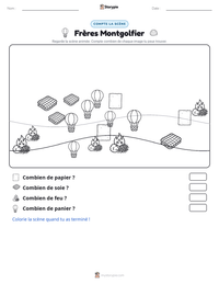 Aperçu de la feuille de travail imprimable Frères Montgolfier