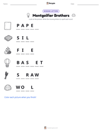 Montgolfier Brothers printable worksheet preview