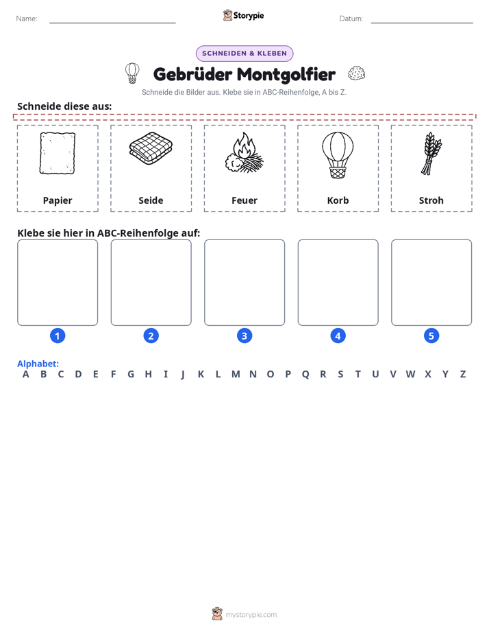Schneiden & Einfügen Alphabet