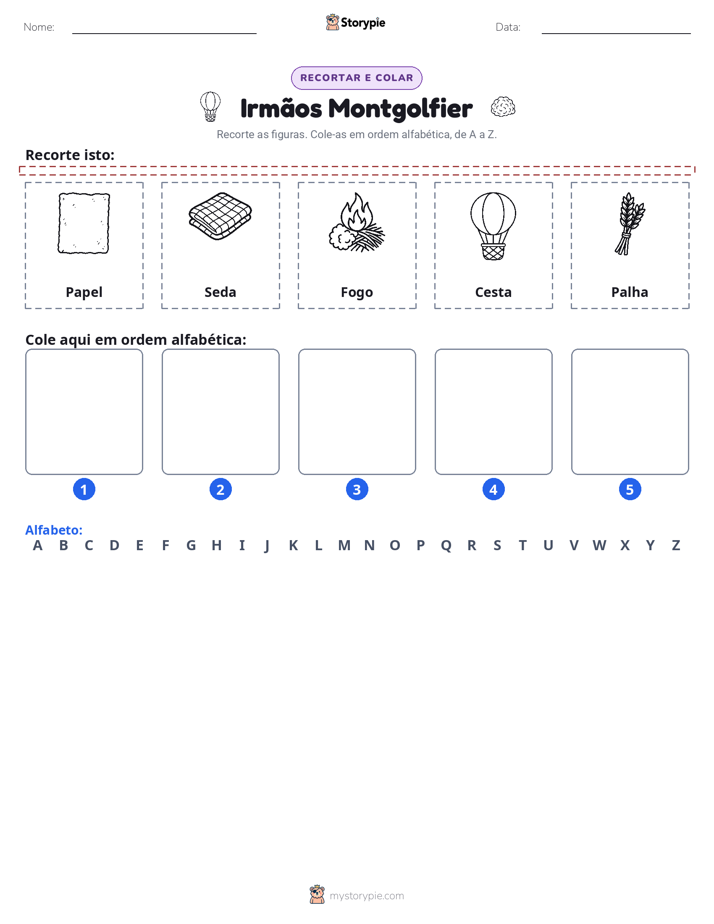 Recortar & Colar Alfabeto
