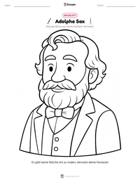 Adolphe Sax druckbare Arbeitsblatt Vorschau