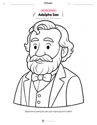 Adolphe Sax yazdırılabilir çalışma sayfası önizlemesi