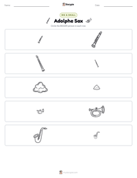 Adolphe Sax printable worksheet preview