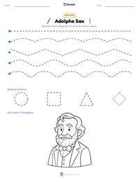 Anteprima della scheda stampabile di Adolphe Sax