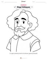 Diego Velázquez afdrukbare werkblad voorbeeld