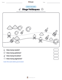 Diego Velázquez printable worksheet preview