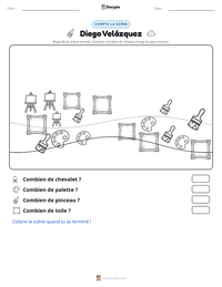 Aperçu de la feuille de travail imprimable Diego Velázquez