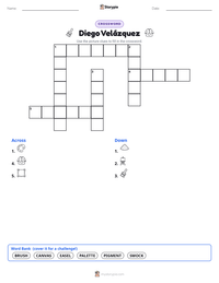 Diego Velázquez printable worksheet preview