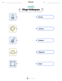 Diego Velázquez printable worksheet preview