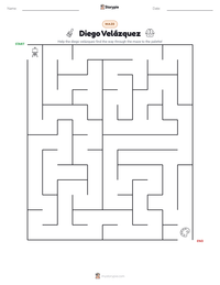Diego Velázquez printable worksheet preview