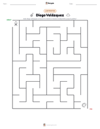 Aperçu de la feuille de travail imprimable Diego Velázquez