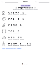 Aperçu de la feuille de travail imprimable Diego Velázquez