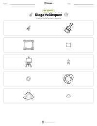 Diego Velázquez printable worksheet preview