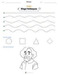 Diego Velázquez printable worksheet preview