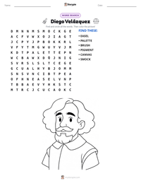 Diego Velázquez printable worksheet preview