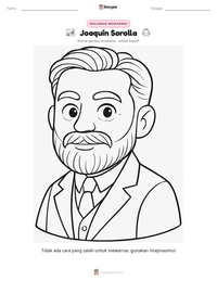 Prabaca lembar kerja cetak Joaquín Sorolla