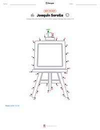 Joaquín Sorolla printable worksheet preview