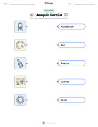 Joaquín Sorolla printable worksheet preview