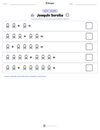 Joaquín Sorolla printable worksheet preview
