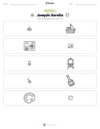 Joaquín Sorolla printable worksheet preview