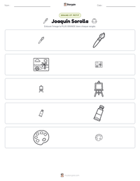 Aperçu de la feuille de travail imprimable Joaquín Sorolla