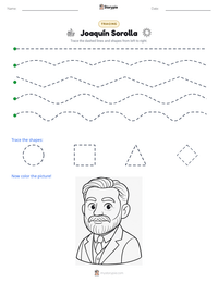 Joaquín Sorolla printable worksheet preview
