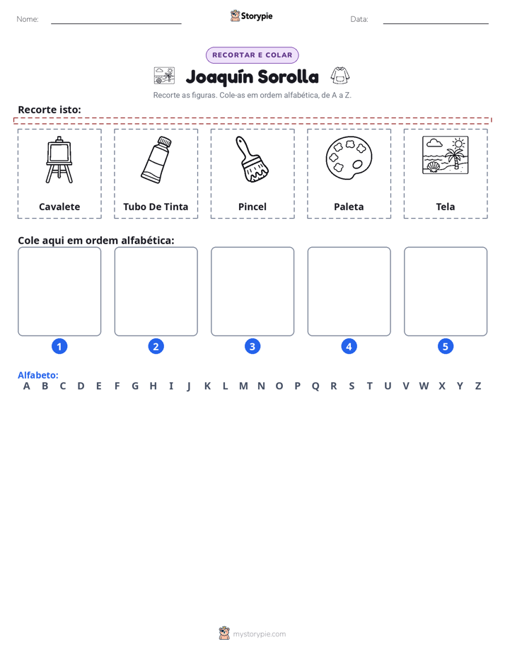 Recortar & Colar Alfabeto