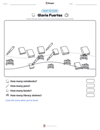 Gloria Fuertes printable worksheet preview