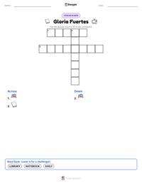 Gloria Fuertes printable worksheet preview