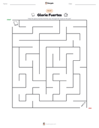 Gloria Fuertes printable worksheet preview