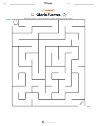 Aperçu de la feuille de travail imprimable Gloria Fuertes