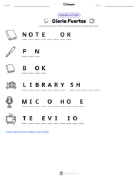 Gloria Fuertes printable worksheet preview
