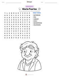 Gloria Fuertes printable worksheet preview