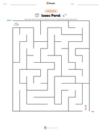 Aperçu de la feuille de travail imprimable Isaac Peral