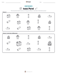 Isaac Peral printable worksheet preview